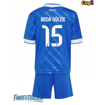 Real Madrid Arda Guler #15 Echipament de Fotbal Replică 2025-26 Copii Treilea (+ Șorturi)